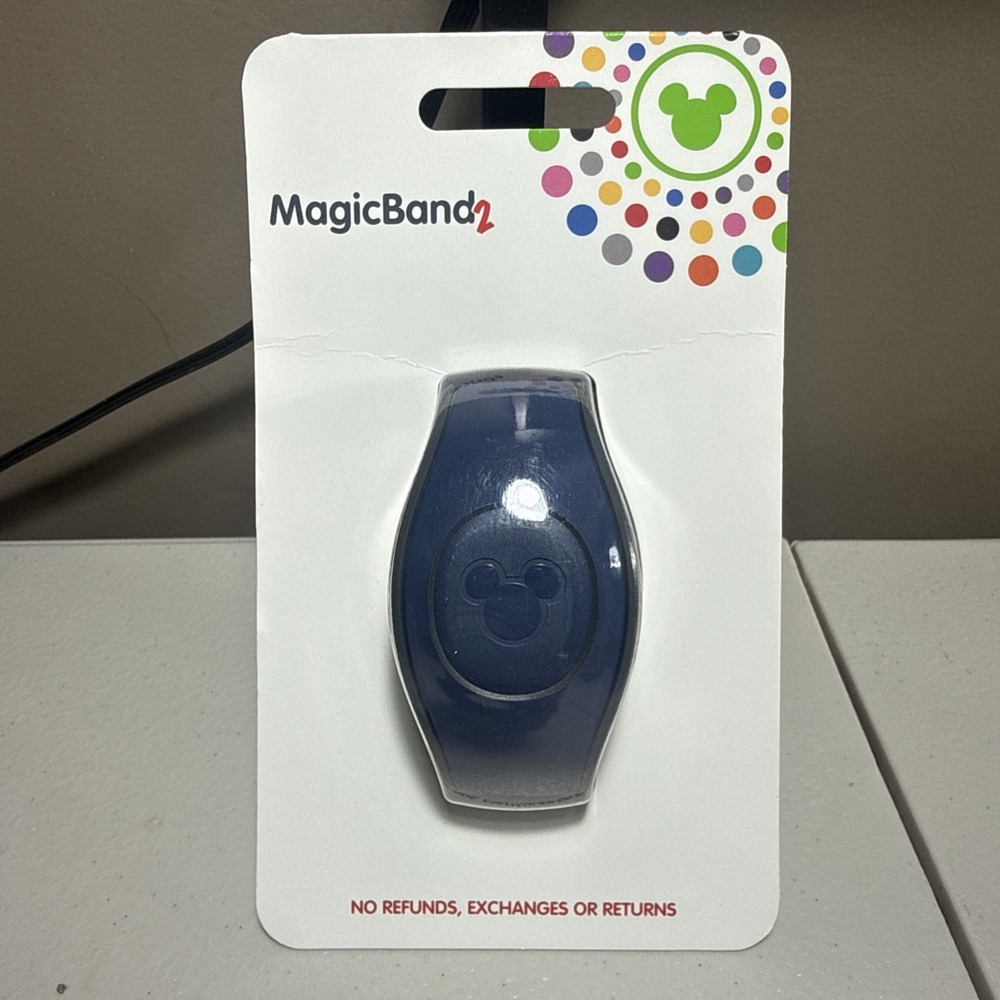 NEW Disney Parks Solid Navy Blue MagicBand 2 Link It Later Magic Band NIB